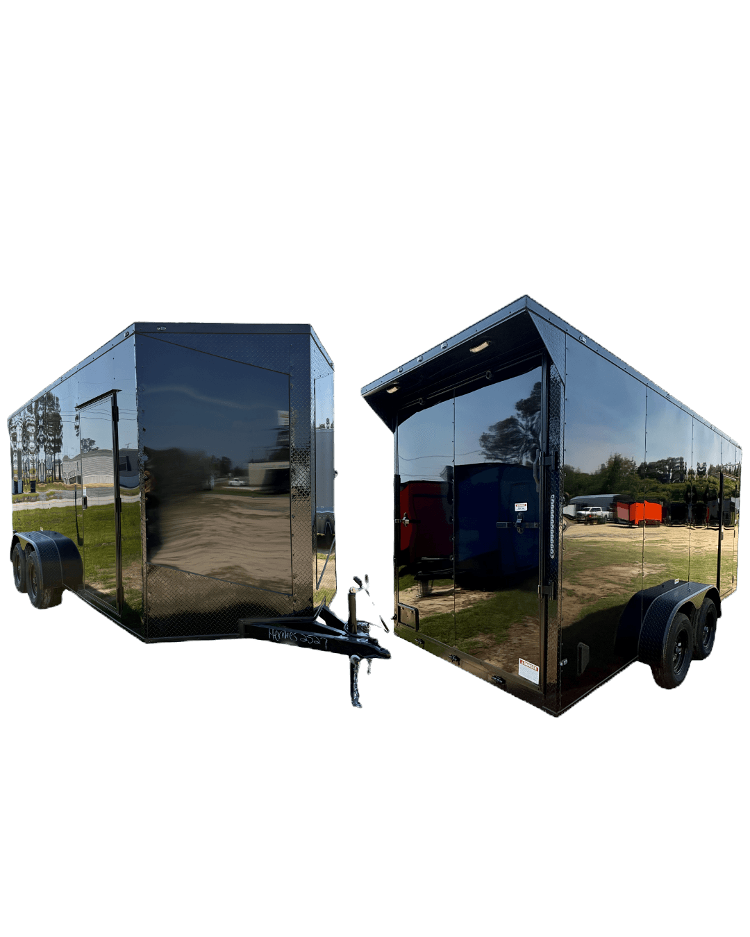 7x16 TA Black/BO enclosed cargo trailer
